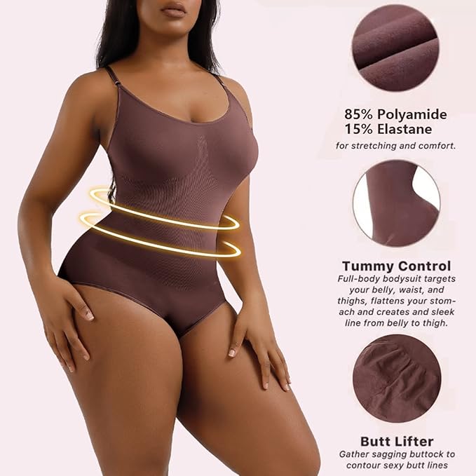 Open-Crotch Padded Bodysuit Shapewear