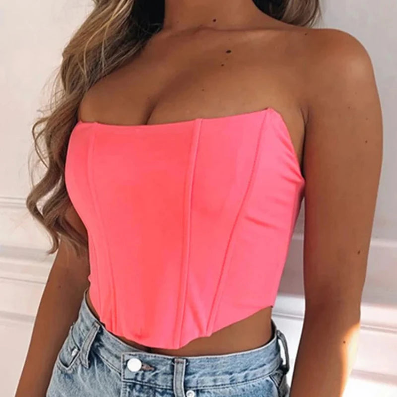 Sweetheart Neckline Cropped Corset